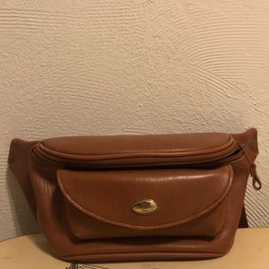 Vintage Faux Leather Fanny Pack w/ Sunglass Pouch